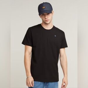 G-STAR Raw Black Base-S T-Shirt Organic Cotton Size L Embroidery Logo Comfort